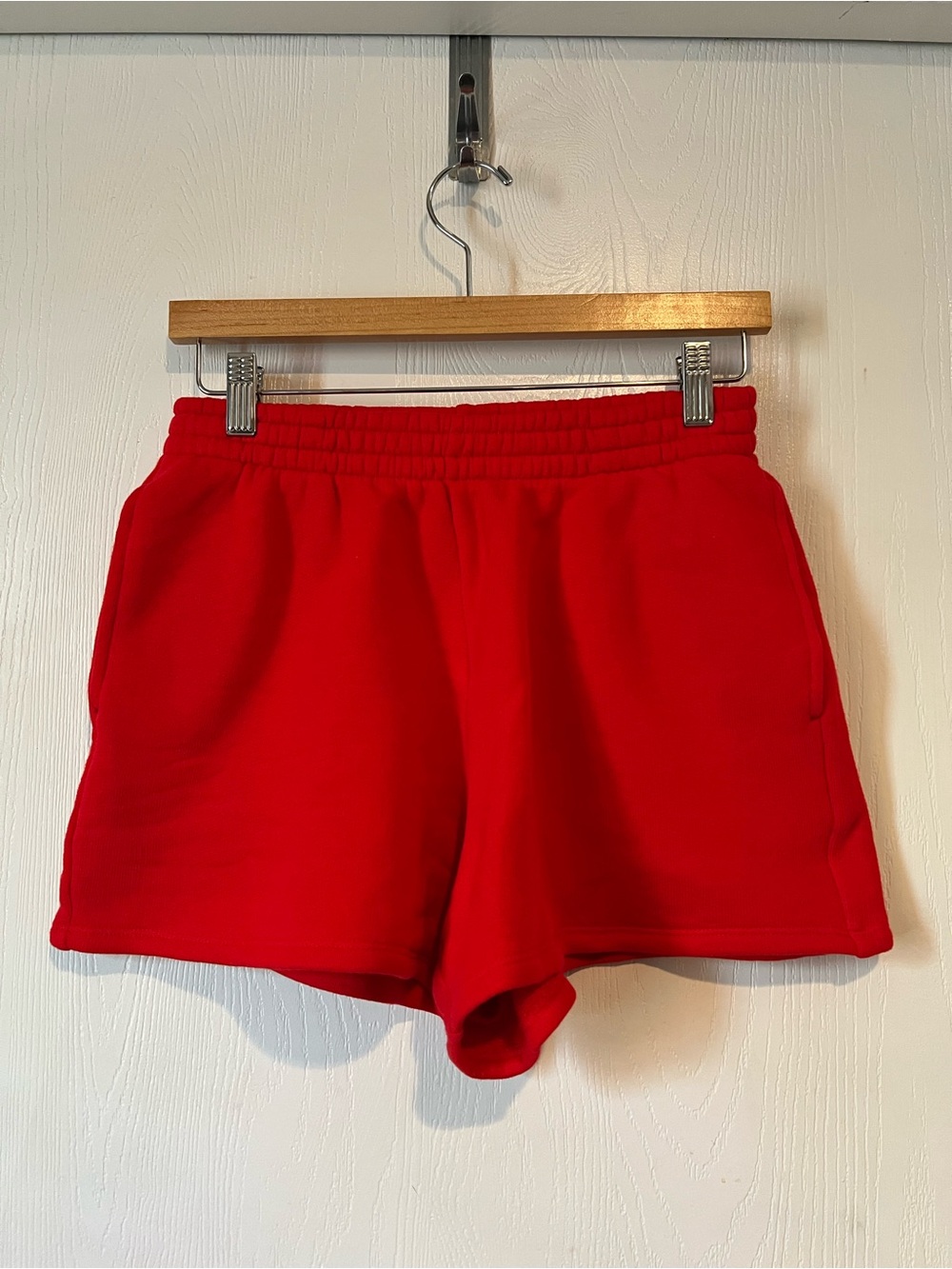 J. Crew Heritage Classic Red Comfy Fleece Sweat Shorts Women Sz Small